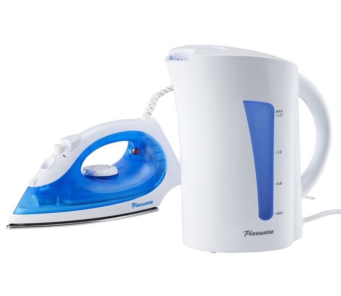 Pineware - Iron &amp; 1.7 Litre Kettle - Set of 2