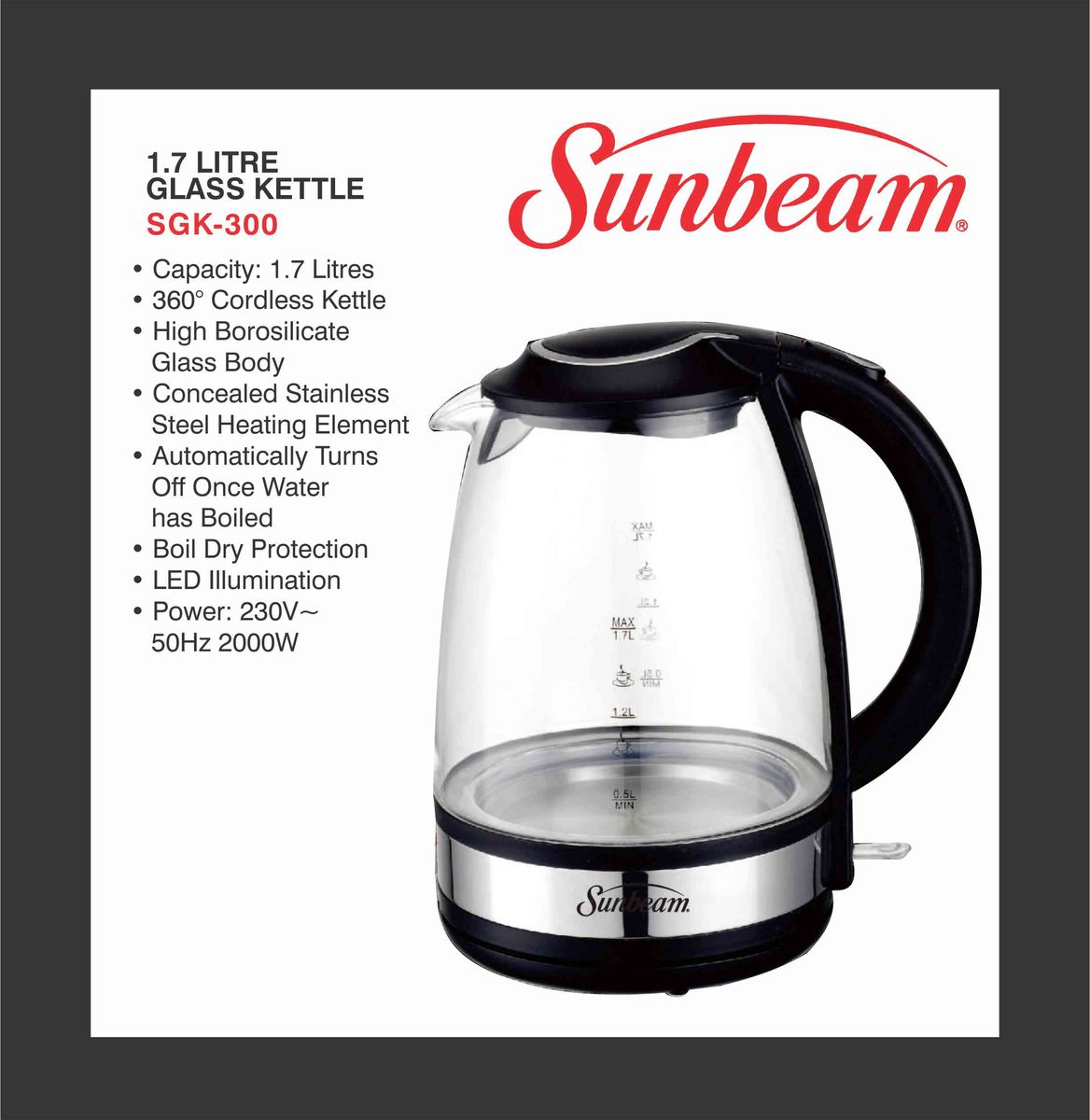 Sunbeam shops glass kettle review