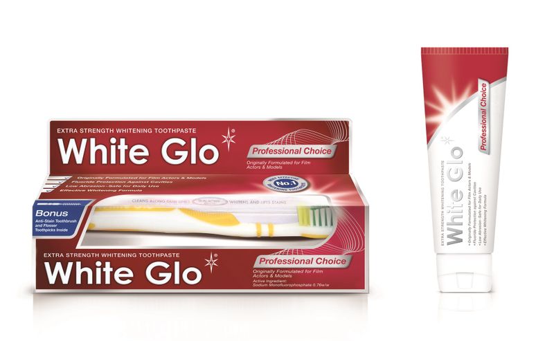 White Glo Whitening Toothpaste Professional Choice 100ml with Toothbrush