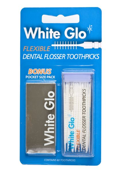 White Glo Flosser Toothpicks