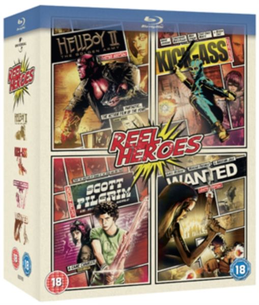 Wanted/Kick-Ass/Scott Pilgrim Vs. the World/Hellboy 2(Blu-ray)