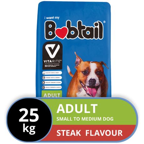 Bobtail Dry Dog Food Small To Medium Steak Flavor 25kg Buy Online In South Africa Takealot Com