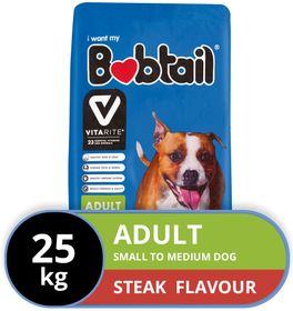 Bobtail- Small/Medium Adult Steak Flavour Dog Food Shop Today