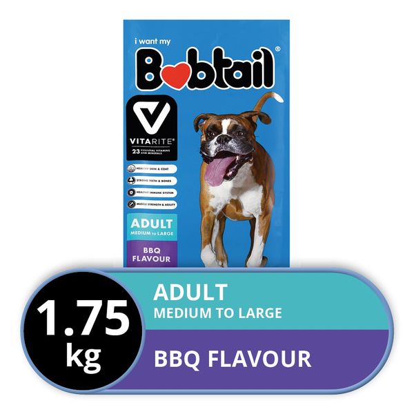 Bobtail - Dry Dog Food - Medium To Large - BBQ Grill Flavor - 1.75kg