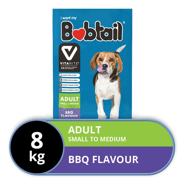 Bobtail - Dry Dog Food - Small To Medium - BBQ Grill Flavor - 8kg