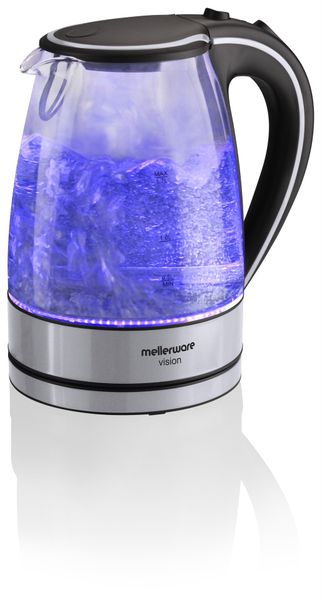 Mellerware - 1.7 Litre Vision 2 Cordless Glass Kettle - Blue