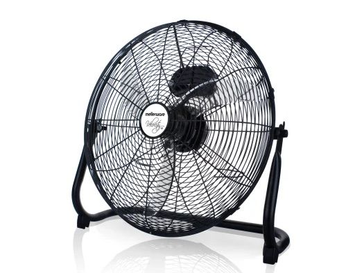 Mellerware Fan 3 Speed Floor Fan Steel Black 45cm 60W "Velocity 18