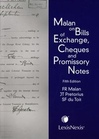 malan on bills of exchange cheques and promissory notes