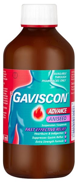 Gaviscon Advance, 500ml, Acid Reflux, Heartburn Medication, Aniseed