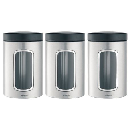 brabantia tea coffee sugar canister set