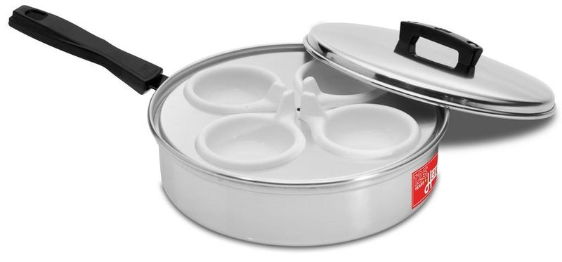 Hart - Egg Poacher 4 Cup With Black Bakelite Handles - 0.9mm Gauge