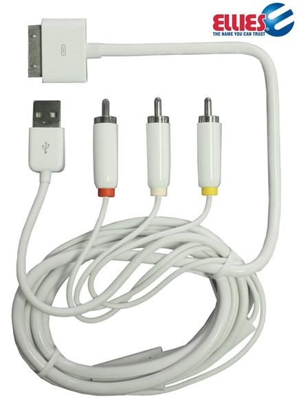 Ellies Composite Cable with USB for iPod/iPhone