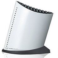 Global - 5 Piece Knife Block - White With Black Dots