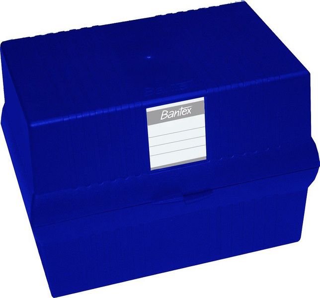 Bantex A6 Card File Box - Blue