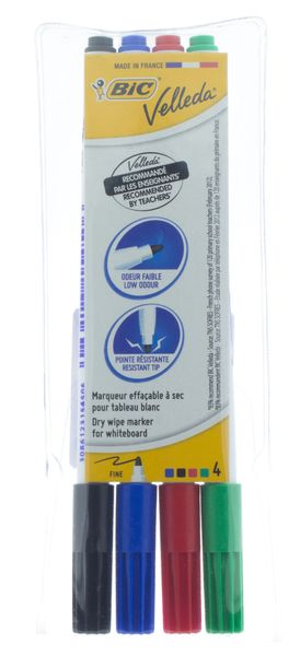 BIC Velleda 1721 Whiteboard Fine Point Markers (Pack of 4)