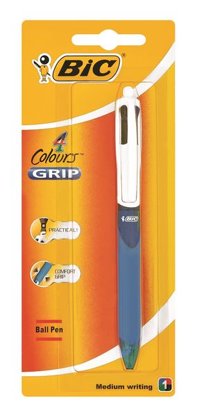 BIC 4 Colours Grip Medium Ballpoint Pen