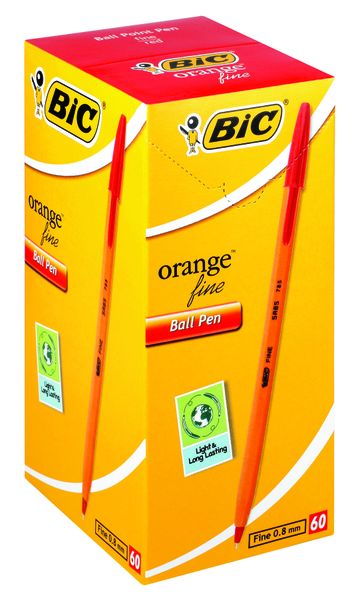 BIC Orange Fine Ballpoint Pens - Red (Box of 60)