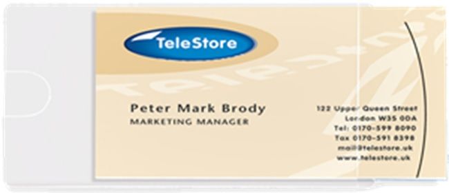 3L Self-Adhesive Business Card Pockets Side Open (Pack of 10)