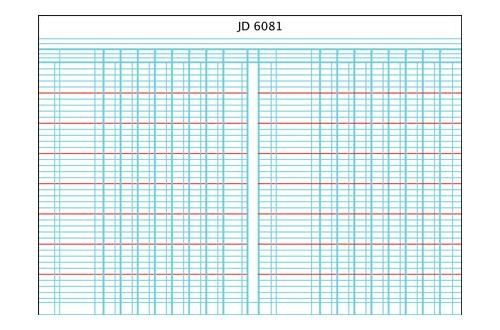 Croxley JD6081 Analysis A4 Book - 8 Cash Column on 2 Pages