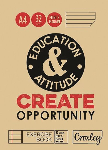 Croxley JD267 32 Page A4 F&amp;M Exercise Book (20 Pack)