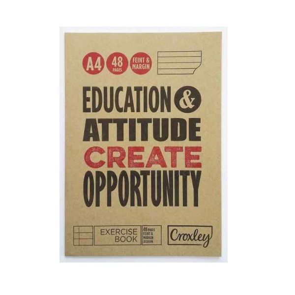 Croxley JD269 48 Page A4 F&amp;M Exercise Book (20 Pack)