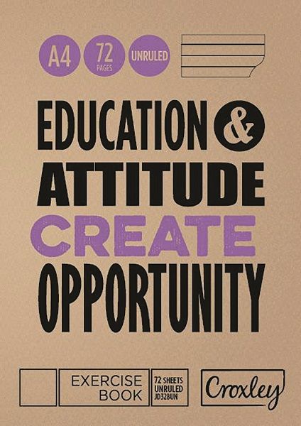 Croxley JD328 72 Page A4 Unruled Exercise Book (10 Pack)