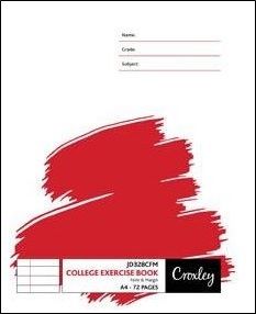 Croxley JD328 72 Page A4 F&amp;M Exercise Book (140 Pack)
