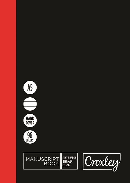 Croxley JD6245 96 Page A5 F&amp;M Manuscript Book (10 Pack)