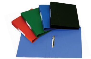 Croxley S1330 A4 2 O-Ring 25mm Polyprop Ringbinder with Pocket - Red