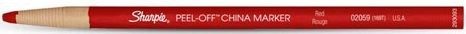 Sharpie Peel-Off China Marker - Red (Box of 12)