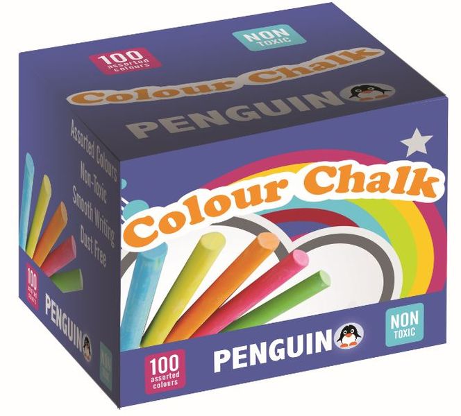 Penguin Chalk - Assorted Colours (100 Pieces)