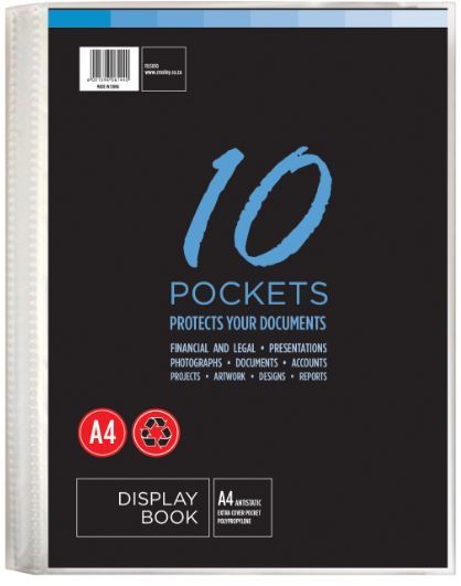 Croxley A4 Hard Cover Display File - 10 Pocket