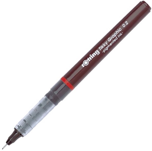 rOtring Tikky Graphic Fineliner Pen - 0,2mm width - black ink