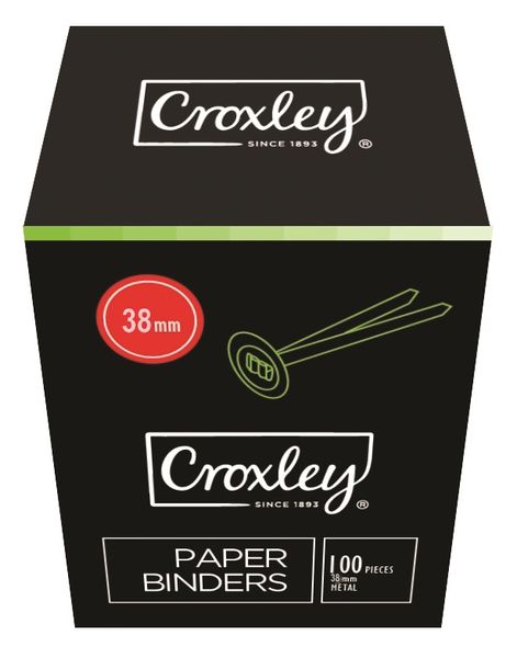Croxley Paper Grip Binders - 38mm (Box of 100)