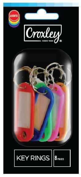 Croxley Key Rings - Blister of 8