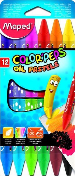 Maped Colour'Peps 12 Triangular Oil Pastels