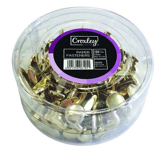 Croxley Paper Fasteners 13mm (Pack of 100)