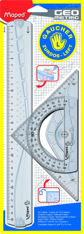 Set Squadra 45°-32 cm + Spadra 60°-32 cm Geometric Maped