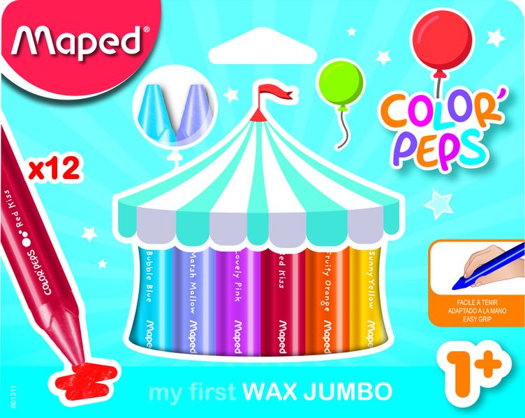 Maped My First Triangular Jumbo Wax Crayons 12's