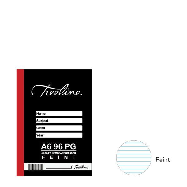 A6 96 pg Feint Only Memorandum Books - Hardcover