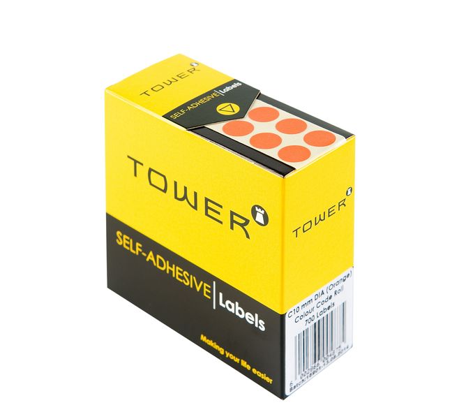 Tower C10 Colour Code Labels - Orange