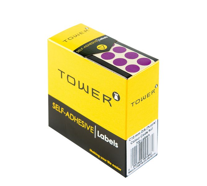 Tower C10 Colour Code Labels - Purple