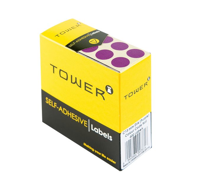 Tower C13 Colour Code Labels - Purple