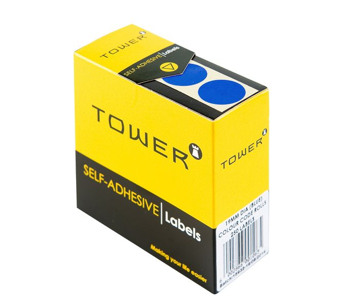 Tower C19 Colour Code Labels - Blue