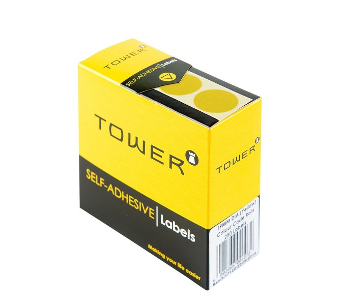 Tower C19 Colour Code Labels - Yellow