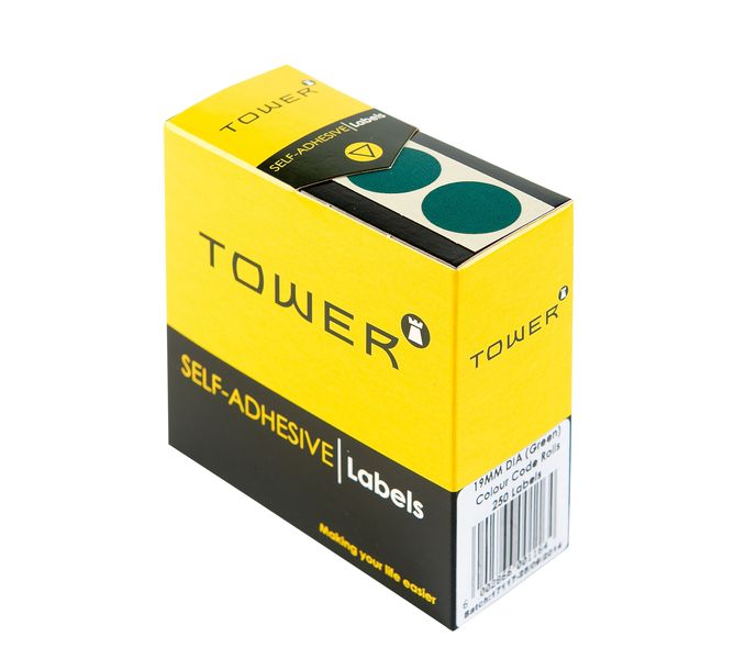 Tower C19 Colour Code Labels - Green