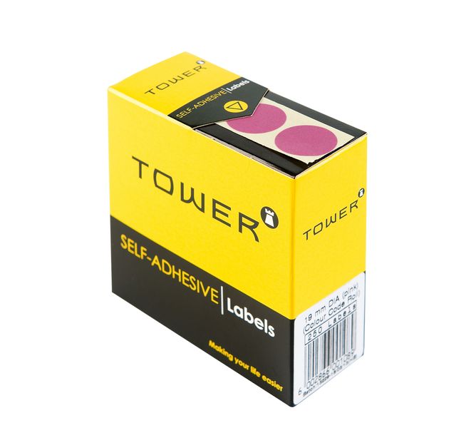 Tower C19 Colour Code Labels - Pink