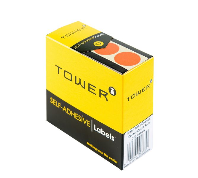 Tower C19 Colour Code Labels - Orange