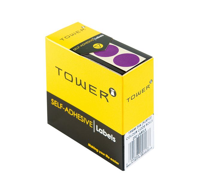 Tower C19 Colour Code Labels - Purple
