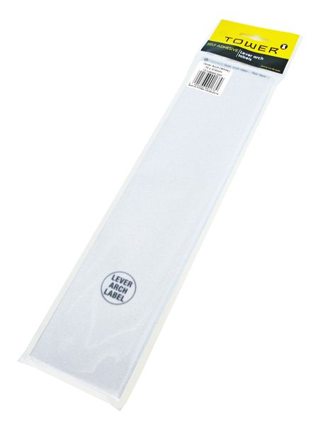 Tower Lever Arch Labels - White (Pack of 100)
